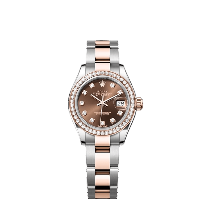 Lady-Datejust Oystersteel Everose Gold & Diamonds