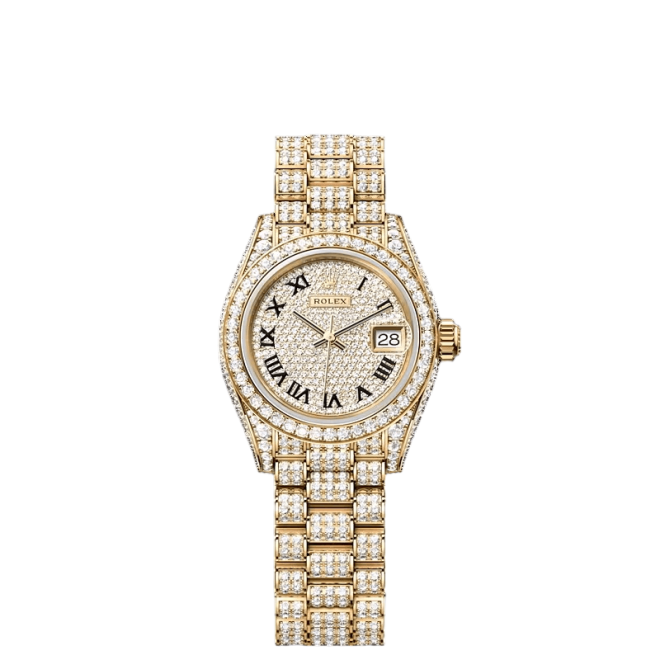 Lady-Datejust Yellow Gold and Diamonds