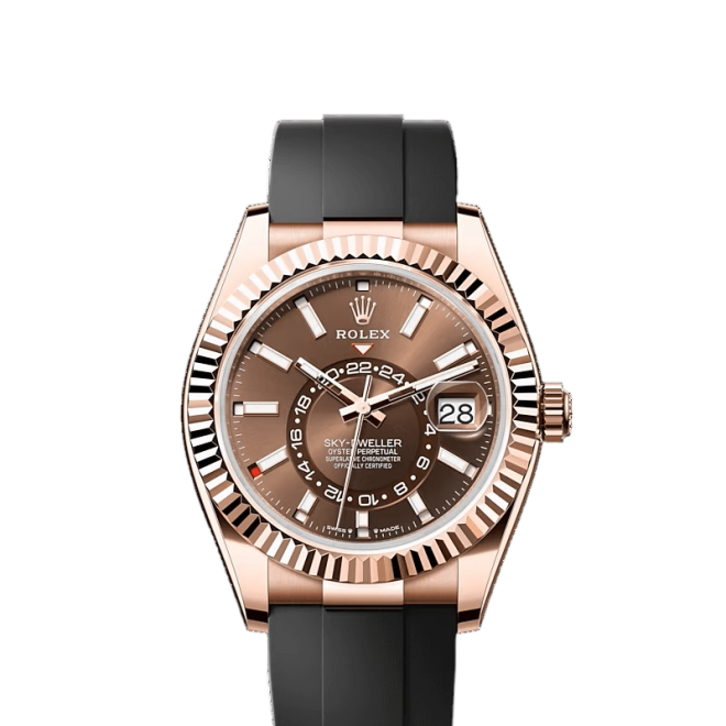 Sky-Dweller Oysterflex Everose Gold